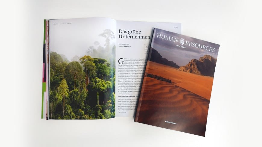Die neue Print-Ausgabe des Magazins Human Resources Manager ist erschienen. Schwerpunktthema: Nachhaltigkeit.