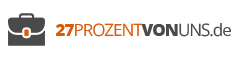 27prozentvonuns-de-logo Logo der Initiative 27prozentvonuns.de mit orangefarbenem und grauem Text auf hellem Hintergrund.