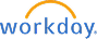 Workday_logosvg 1 Logo von Workday mit blauer Schrift und orangefarbener Halbkreis-Überdachung.